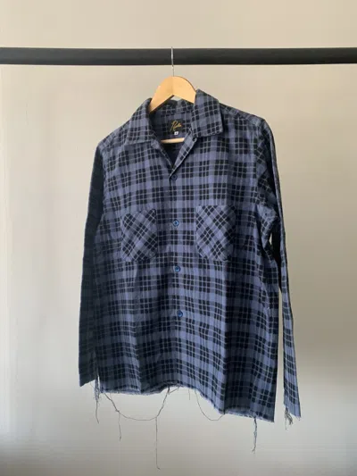 Pre-owned Needles Distressed Flannel In Purple