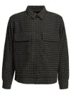 Needles Dobby Square Black Rayon Polyester Lightweight Jacket In Multi