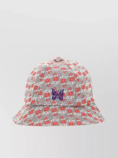 Needles Dome-shaped Floral Butterfly Hat In Gray