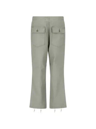 Needles Drawstring Embroidered Trousers In Gray