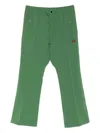 Needles Drawstring Logo Trousers In Green