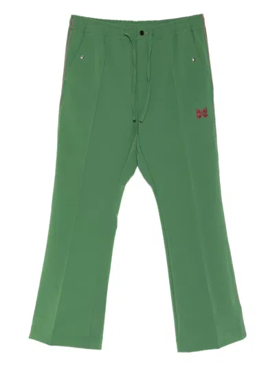 Needles Drawstring Logo Trousers In Green