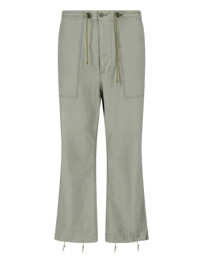 Needles Drawstring Wide-leg Cargo Pants In Green