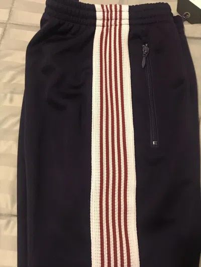 Pre-owned Needles Eggplant Track Pant Poly Smooth In Purple