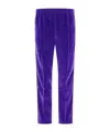 Needles Velour Track Trousers Side Stripes In Blue