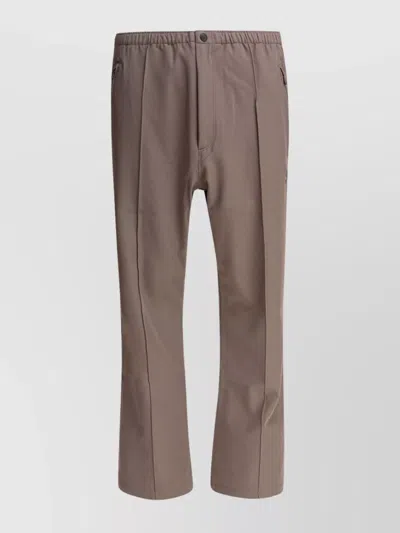 Needles Elastic Waistband Straight Leg Zip Pockets In Beige