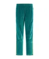 Needles Track Velvet Trousers Elastic Waistband In Green