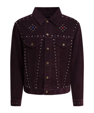 Needles Embellished Buttoned Corduroy Jacket In Black