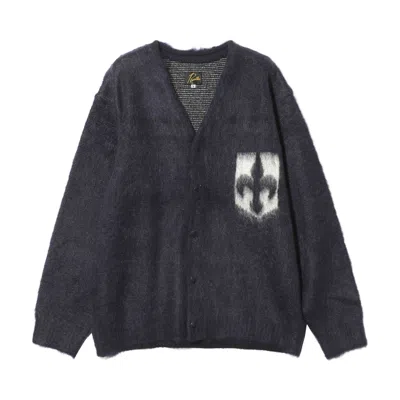 Pre-owned Needles Emblem Mohair Cardigan 'navy' | Blue | Men's Size M