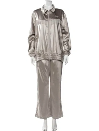 Pre-owned Needles Embroidered Accent Pant Set In Gray