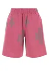 Needles Embroidered Cotton Blend Shorts In Pink