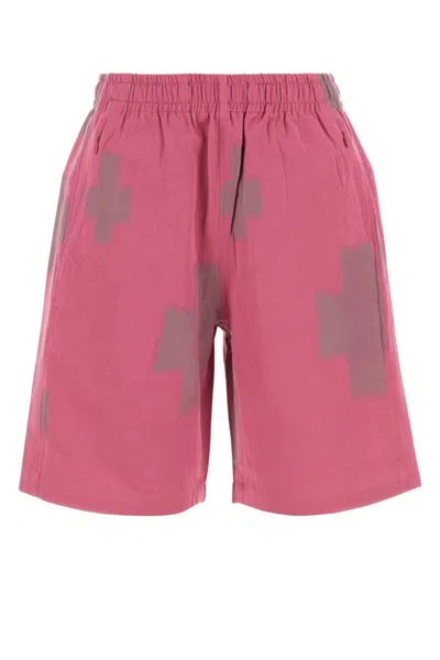 NEEDLES EMBROIDERED COTTON BLEND SHORTS
