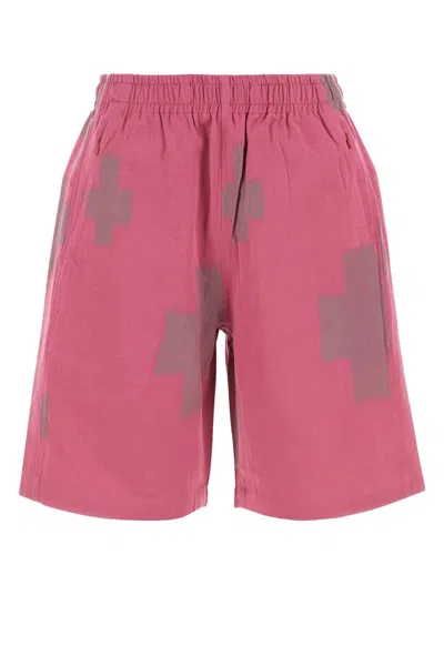 NEEDLES NEEDLES EMBROIDERED COTTON BLEND SHORTS