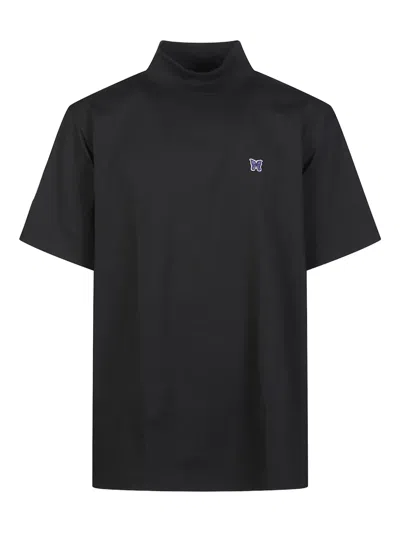 Needles Embroidered High-neck T-shirt In Black
