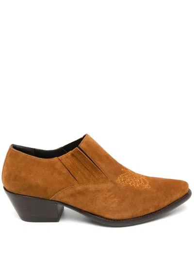 Needles Embroidered Loafers In Braun