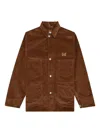 Needles Embroidered-logo Jacket In Brown