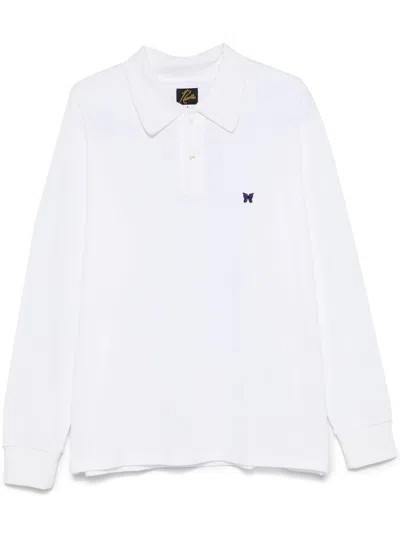 Needles Embroidered-logo Polo Shirt In White