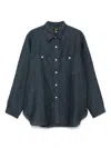 Needles Long Sleeve Casual Shirt With Classic Collar In Blue