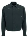 Needles Cowboy Butterfly-embroidered Jacket In Green