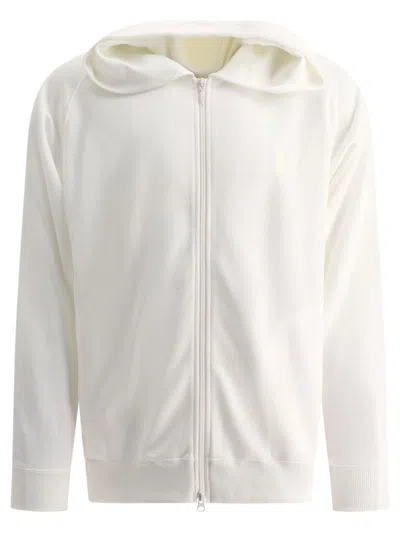 Needles Embroidered Zippered Sweatshirt Sweatshirts White