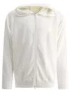 Needles Hooded Sweatshirt Embroidered Zip In White
