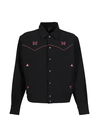 Needles Embroidered-detail Shirt Jacket In Black