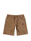 Needles Embroidered-logo Drawstring Shorts In Brown