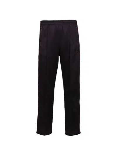 Needles Embroidered-logo Side-stripe Track Pants In Purple