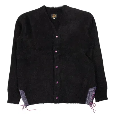 Needles Ep Mohair Cardigan In Black In Nero