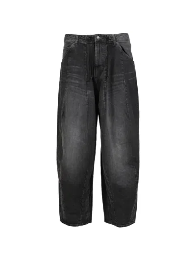Needles Faded Panelled Jeans In Black