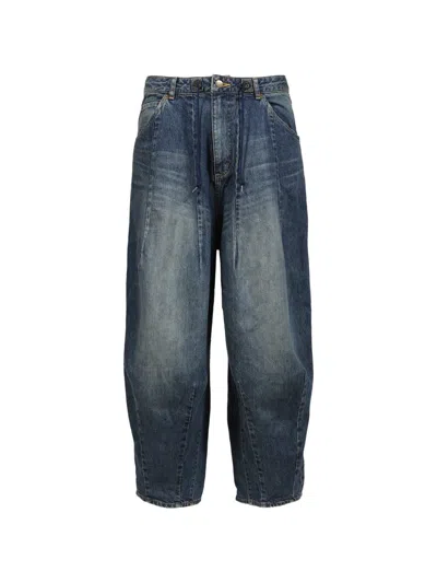 Needles Faded-effect Tapered Jeans In Blue