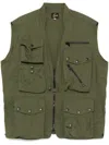 Needles Utility Vest With Multiple Pockets And Zip Closure In 绿色