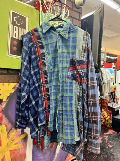 Pre-owned Needles Flannel In Blue