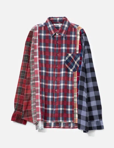 Needles Flannel Shirt - 7 Cuts Wide Shirt In Multi