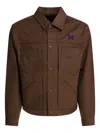 Needles Cropped Structured Jacket With Classic Collar In Brown