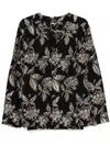 Needles Floral-jacquard Shirt In Black
