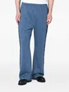 Needles Slate Blue Jogging Pants With Fringes In Blue