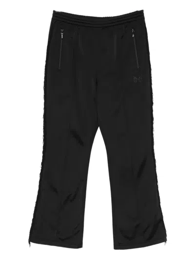 Needles Fringed Logo Trousers In Black