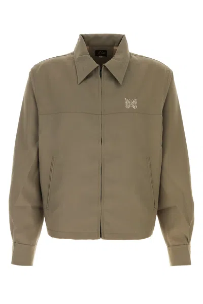 Needles Giubbino In Gabardine Tortora Uomo