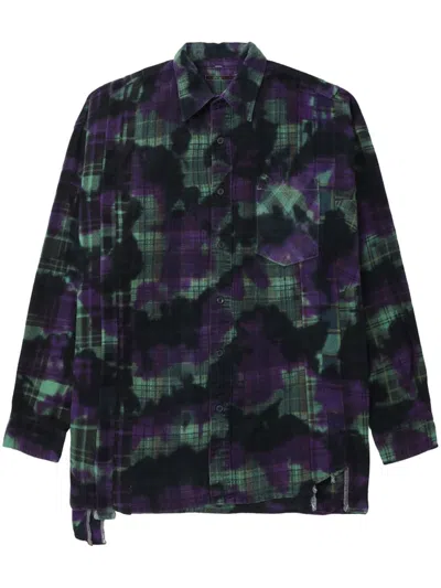 Needles Graphic-print Cotton Shirt In Green