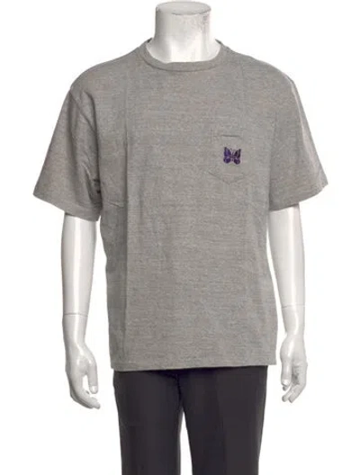 Pre-owned Needles Graphic Print Crew Neck T-shirt In Grey
