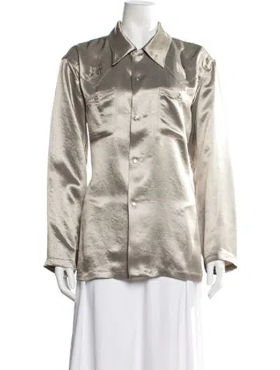 Pre-owned Needles Graphic Print Embroidered Accent Pajamas In Neutral