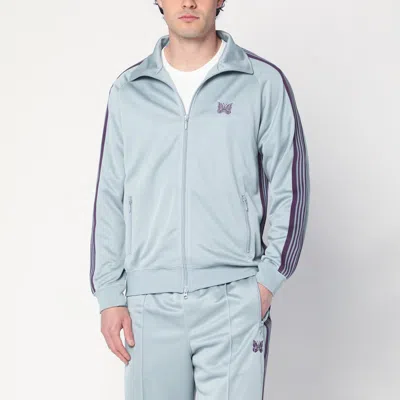 NEEDLES GRAY BLUE/PURPLE ZIP SWEATSHIRT