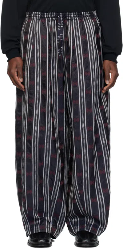 Needles Gray H.d. Trousers In B-charcoal