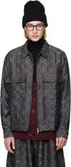 Needles Gray Sport Jacket In B-charcoal