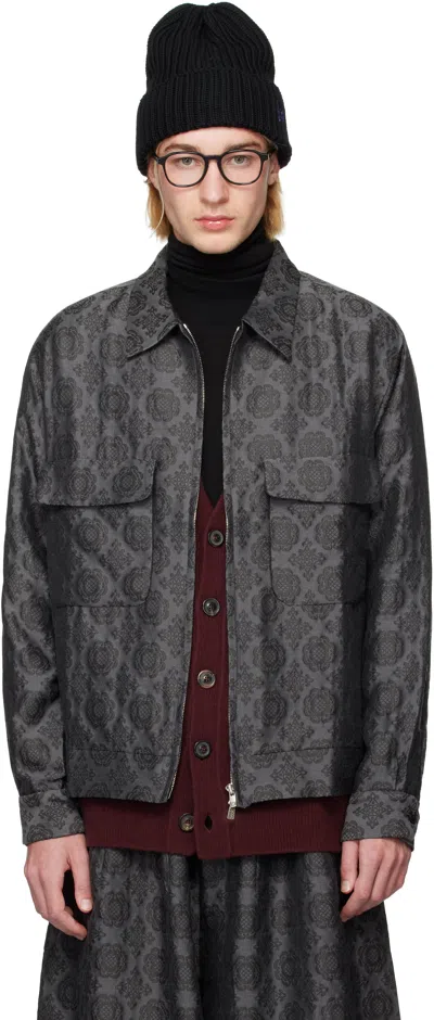 Needles Gray Sport Jacket In B-charcoal