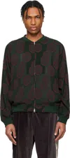 Needles Green Bb Bomber Jacket In B-green/bordeaux