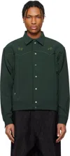 Needles Cowboy Butterfly-embroidered Jacket In B-green