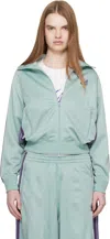 Needles Green Poly Smooth Track Jacket In Blue