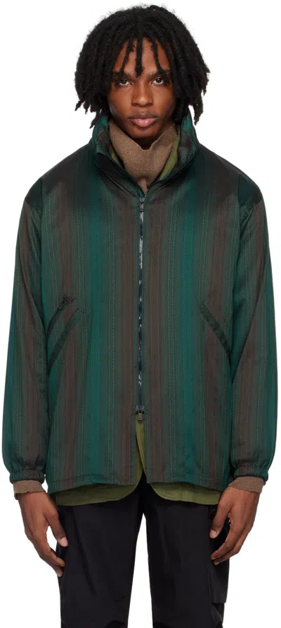 Needles Green Sur Jacket In B-green/brown